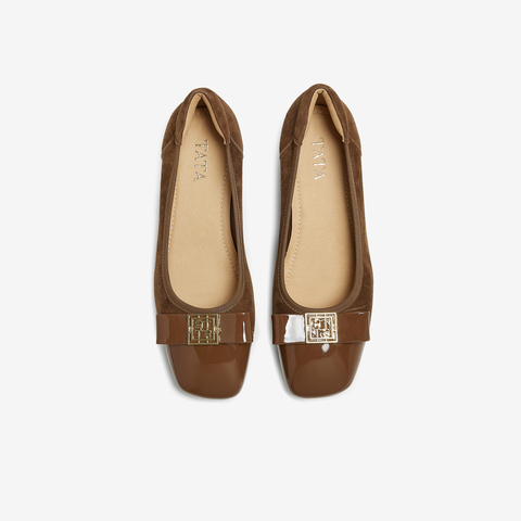 TATA/他她2025秋商场同款时尚气质女浅口单鞋新款XTS01CQ5