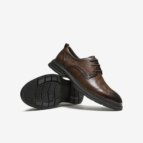 TATA/他她2025秋商场同款纯色舒适百搭皮鞋男新款QGV01CM5