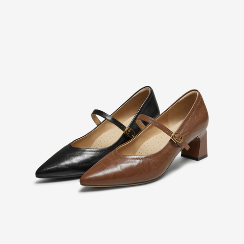 TATA/他她2025秋商场同款浅口气质女玛丽珍鞋新款XGM03CQ5