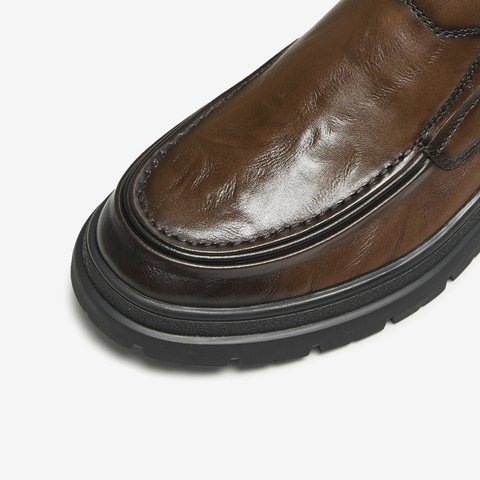 TATA/他她2025秋商场同款纯色舒适百搭休闲皮鞋男新款TGD01CM5