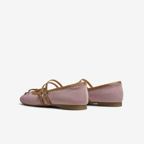 TATA/他她2025秋商场同款时尚蝴蝶结玛丽珍鞋女新款YRT03CQ5