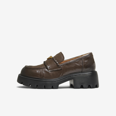 TATA/他她2025秋商场同款时尚百搭女乐福鞋新款FUV01CA5