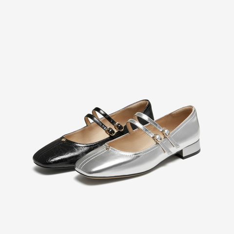 TATA/他她2025秋商场同款时尚气质女玛丽珍鞋新款XTU01CQ5