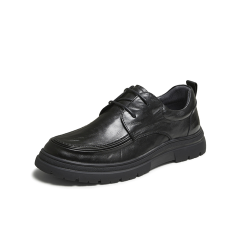 TATA/他她2025秋商场同款纯色舒适百搭休闲皮鞋男新款TGD02CM5