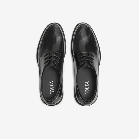 TATA/他她2025秋商场同款纯色舒适百搭休闲皮鞋男新款VNX01CM5