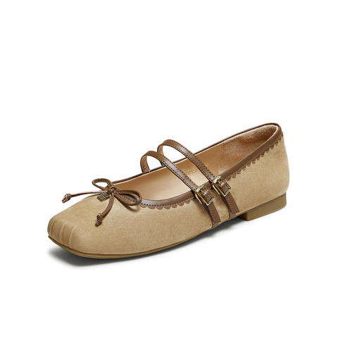 TATA/他她2025秋商场同款时尚蝴蝶结玛丽珍鞋女新款YRT03CQ5