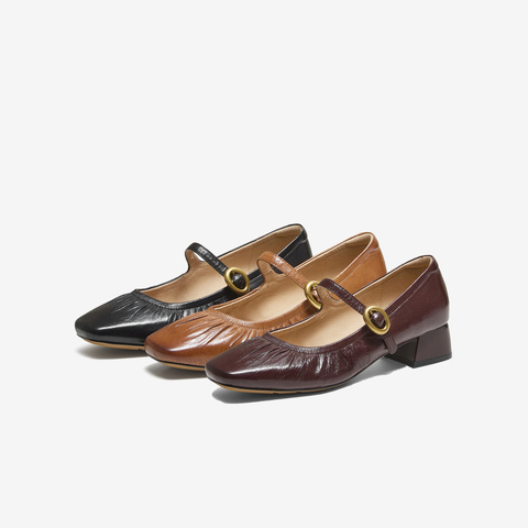 TATA/他她2025秋商场同款时尚百搭女玛丽珍鞋新款USC02CQ5