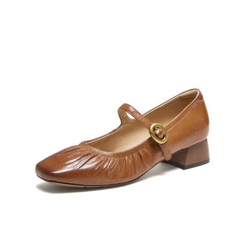 TATA/他她2025秋商场同款时尚百搭女玛丽珍鞋新款USC02CQ5