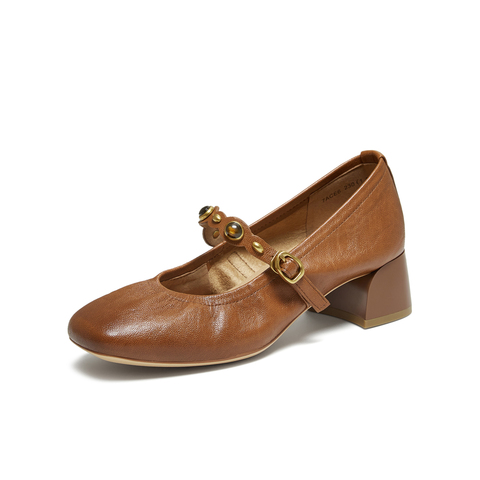 TATA/他她2025秋商场同款女时尚百搭玛丽珍鞋新款7ACE6CQ5