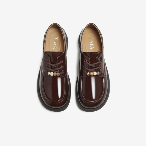 TATA/他她2025秋商场同款时尚休闲女牛津鞋新款CWK05CM5