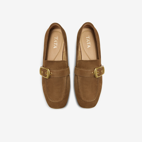 TATA/他她2025秋商场同款时尚休闲女乐福鞋新款7IDB4CA5