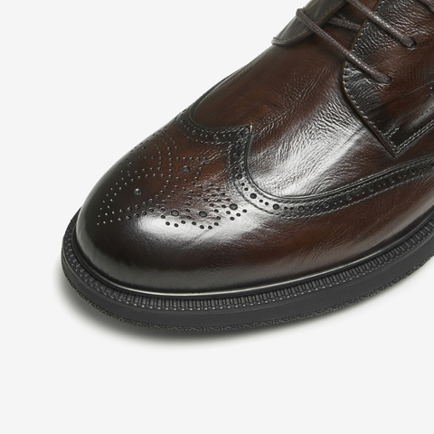 TATA/他她2025秋商场同款纯色舒适百搭休闲皮鞋男新款VNL01CM5