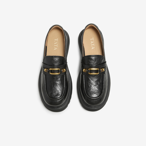 TATA/他她2025秋商场同款时尚休闲女乐福鞋新款7PJA8CA5