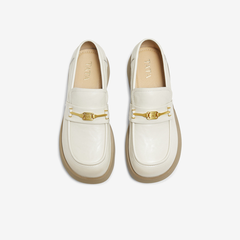 TATA/他她2025秋商场同款时尚百搭女乐福鞋新款CWK03CA5