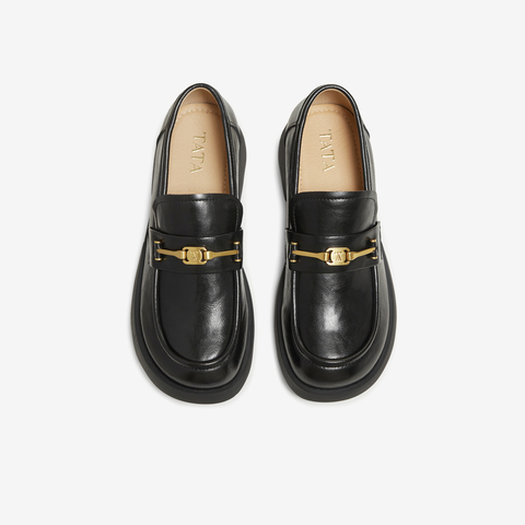 TATA/他她2025秋商场同款时尚百搭女乐福鞋新款CWK03CA5