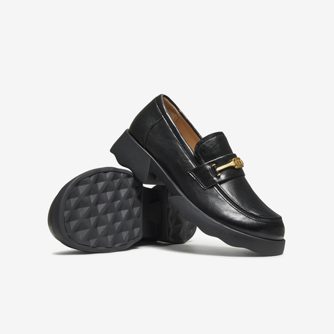 TATA/他她2025秋商场同款时尚百搭女乐福鞋新款CWK03CA5