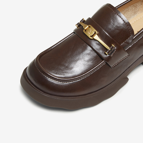 TATA/他她2025秋商场同款时尚百搭女乐福鞋新款CWK03CA5