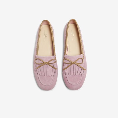 TATA/他她2025秋商场同款时尚休闲圆头女乐福鞋新款YVT01CQ5