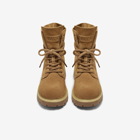 TATA/他她2025冬商场同款百搭女复古工装靴时尚短靴新款CF503DZ5