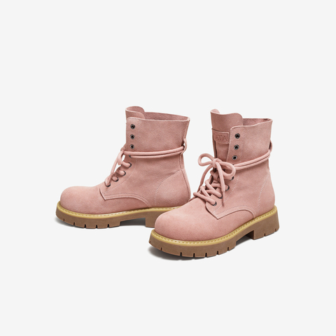 TATA/他她2025冬商场同款百搭女复古工装靴时尚短靴新款CF503DZ5