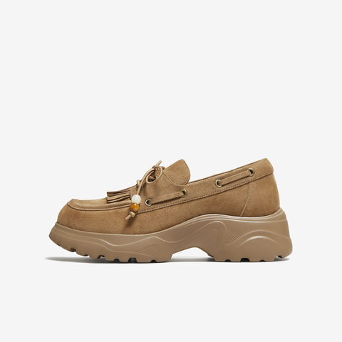 TATA/他她2025秋商场同款时尚休闲女乐福鞋新款NUS01CM5