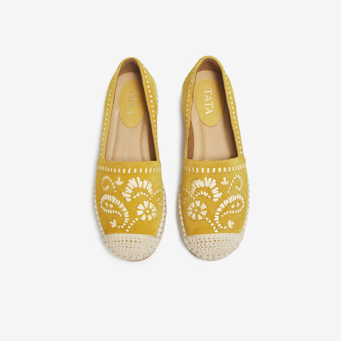 TATA/他她2025秋时尚简约休闲圆头女渔夫鞋新款7E330CA5