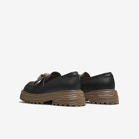 TATA/他她2025秋时尚休闲女蝴蝶结乐福鞋新款CG501CA5