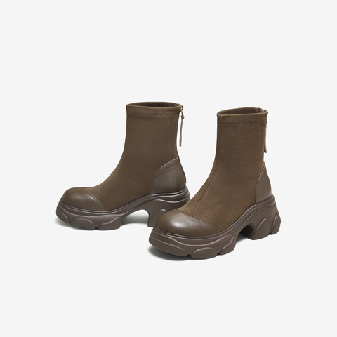 TATA/他她2025冬时尚休闲女靴百搭弹力靴新款CEG05DZ5