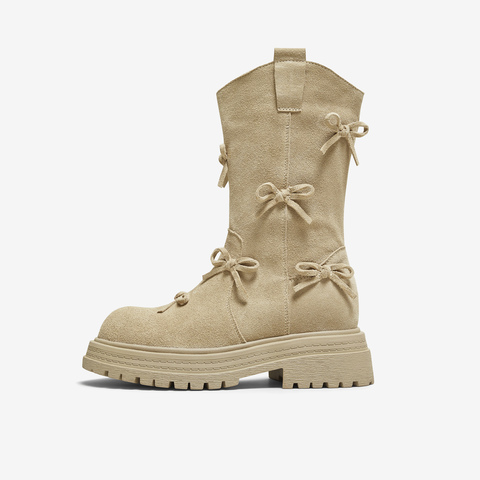 TATA/他她2025冬商场同款时尚百搭女休闲靴新款CHF01DS5