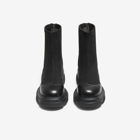 TATA/他她2025冬时尚休闲女靴百搭弹力靴新款CEG05DZ5