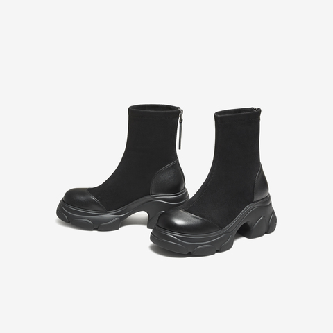 TATA/他她2025冬时尚休闲女靴百搭弹力靴新款CEG05DZ5