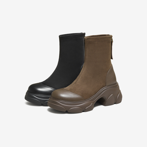 TATA/他她2025冬时尚休闲女靴百搭弹力靴新款CEG05DZ5