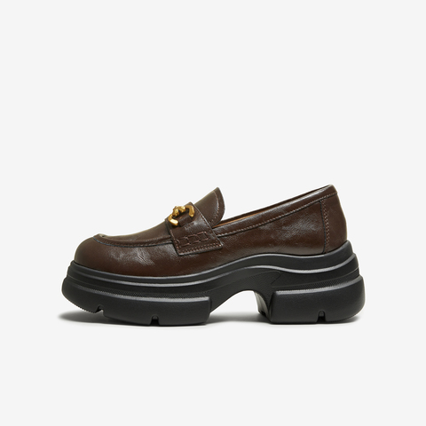 TATA/他她2025秋时尚休闲乐福鞋女新款7OL34CA5