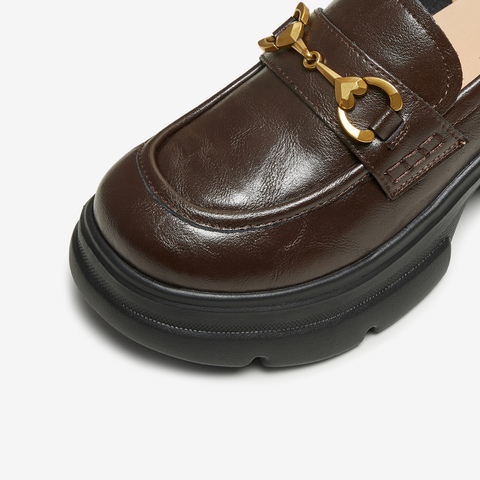 TATA/他她2025秋时尚休闲乐福鞋女新款7OL34CA5