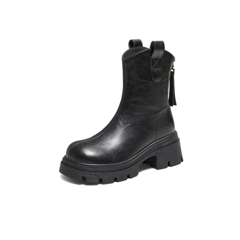 TATA/他她2025冬商场同款百搭时装靴女短靴新款CE401DZ5