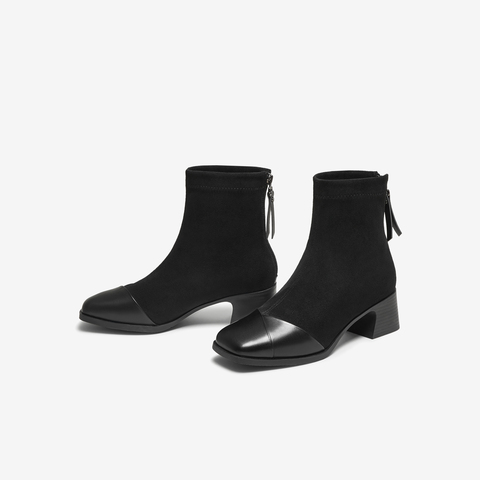 TATA/他她2025冬商场同款时装靴女百搭短靴新款CE501DD5