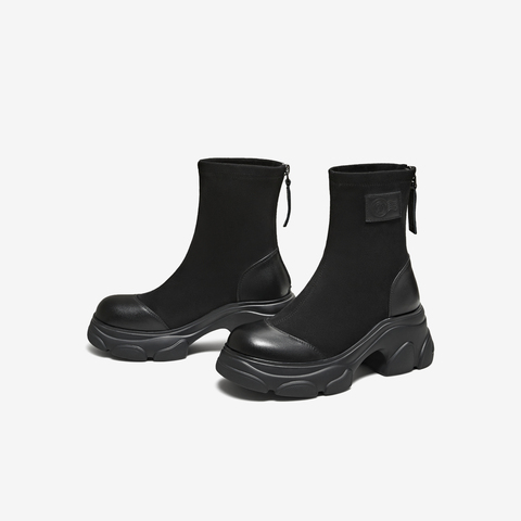 TATA/他她2025冬时尚休闲女靴百搭弹力靴新款CEG09DZ5