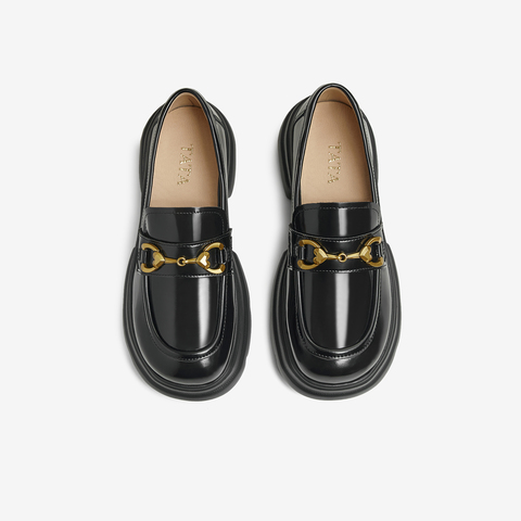 TATA/他她2025秋商场同款时尚休闲乐福鞋女新款7OL34CA5