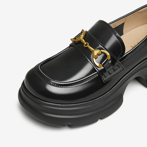 TATA/他她2025秋商场同款时尚休闲乐福鞋女新款7OL34CA5