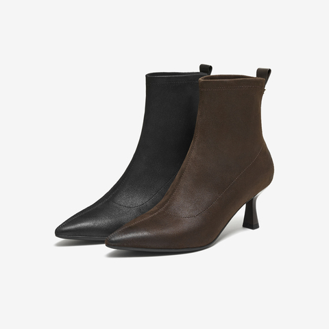 TATA/他她2025冬商场同款百搭时装靴女休闲短靴新款XVX01DD5