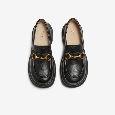 TATA/他她2025秋时尚休闲乐福鞋女新款7OL34CA5