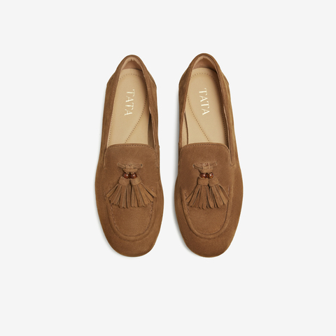 TATA/他她2025秋商场同款时尚简约休闲女乐福鞋新款7QCC7CA5