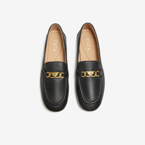 TATA/他她2025秋商场同款时尚休闲女乐福鞋新款7QCC1CA5