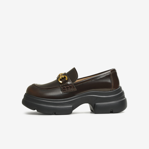 TATA/他她2025秋时尚休闲乐福鞋女新款7OL34CA5