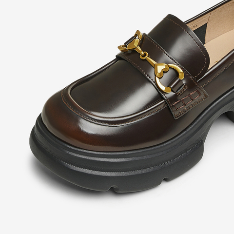 TATA/他她2025秋时尚休闲乐福鞋女新款7OL34CA5