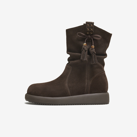 TATA/他她2025冬商场同款时尚百搭女休闲靴新款CHD01DZ5