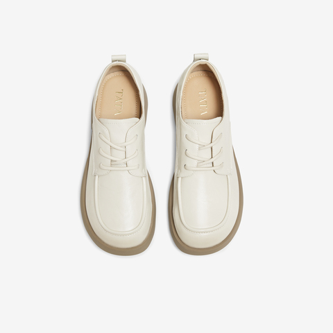 TATA/他她2025秋商场同款英伦风小皮鞋女牛津鞋新款CWK04CM5