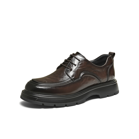 TATA/他她2025冬商场同款纯色舒适百搭休闲皮鞋男新款OFM01DM5