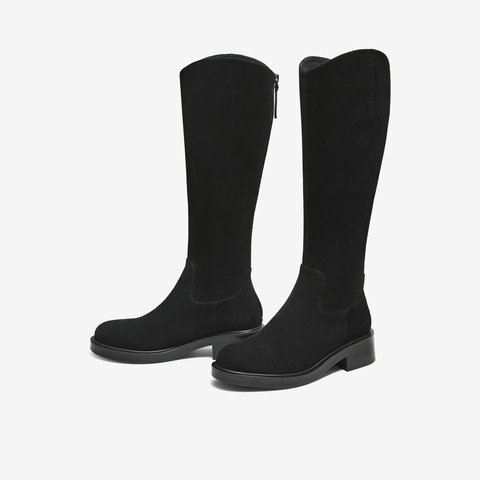 TATA/他她2025冬时尚休闲女靴百搭骑士靴新款6EH05DC5