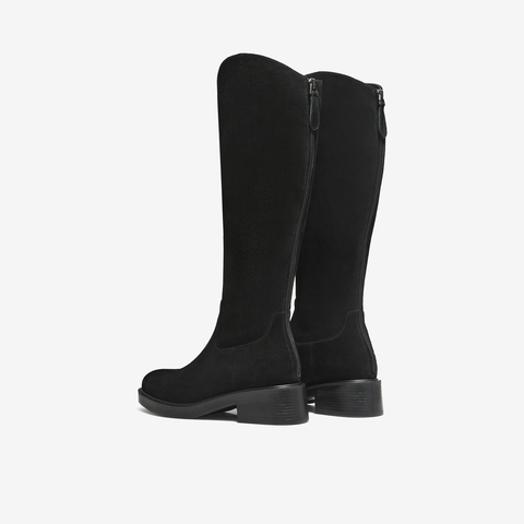 TATA/他她2025冬时尚休闲女靴百搭骑士靴新款6EH05DC5